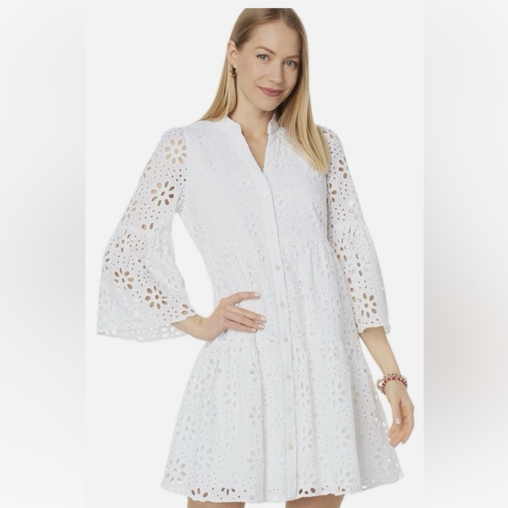 Lilly Pulitzer size 4 eyelet dress in white. Brand new with tags.